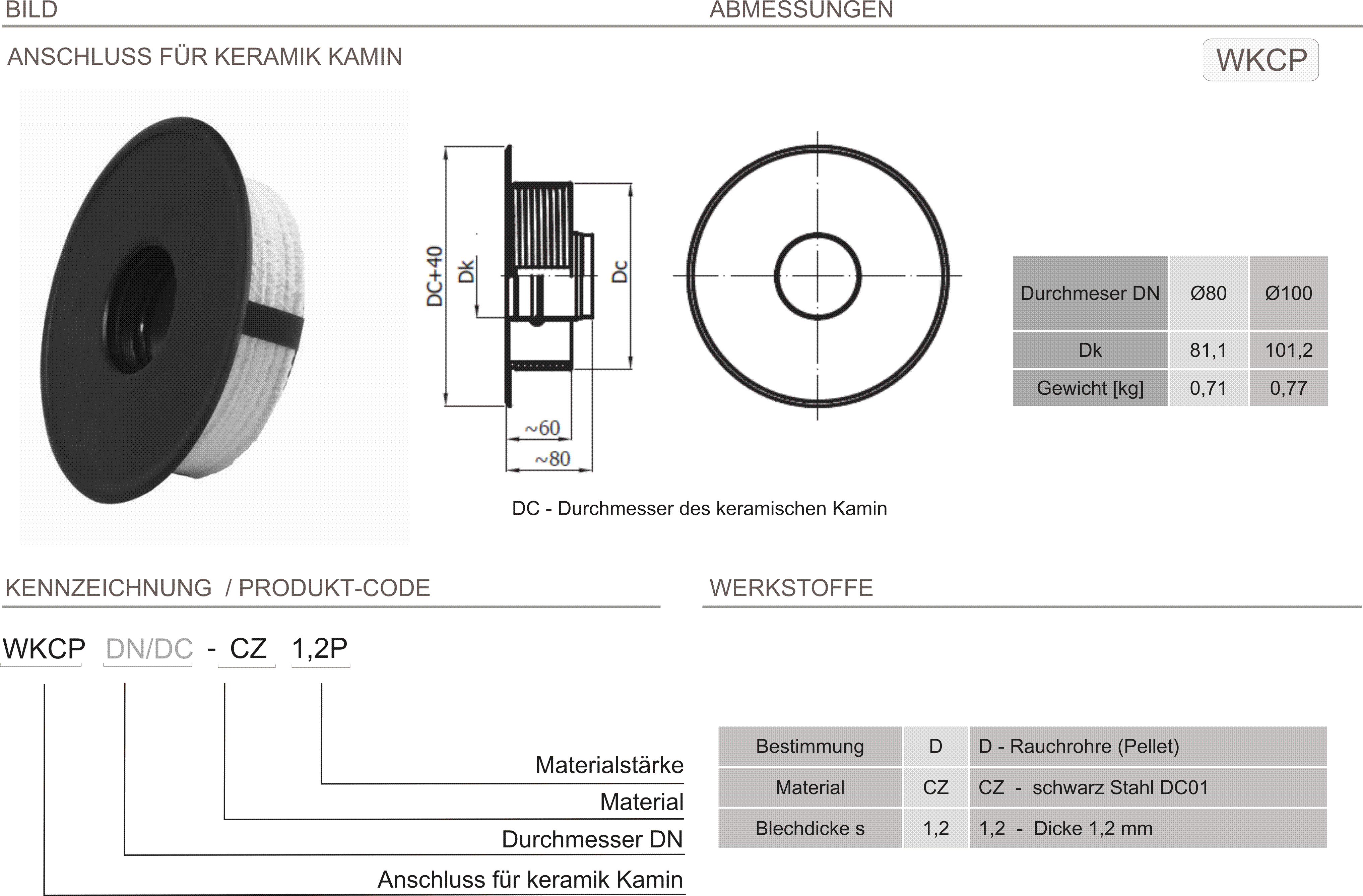 Produkt Beschreibung SPKP-WKCP